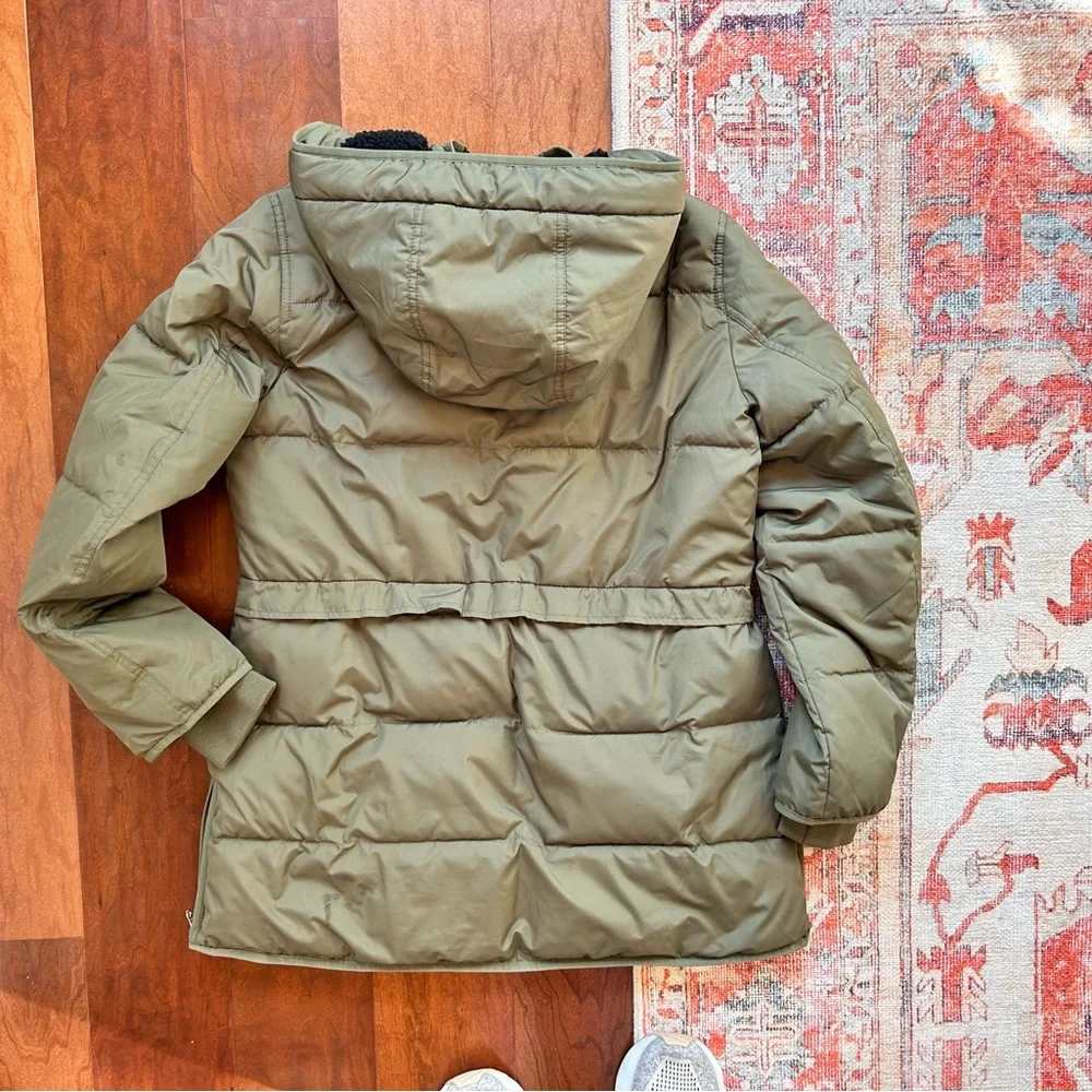 J. Crew Olive Puffer Jacket - Picture 3 of 9